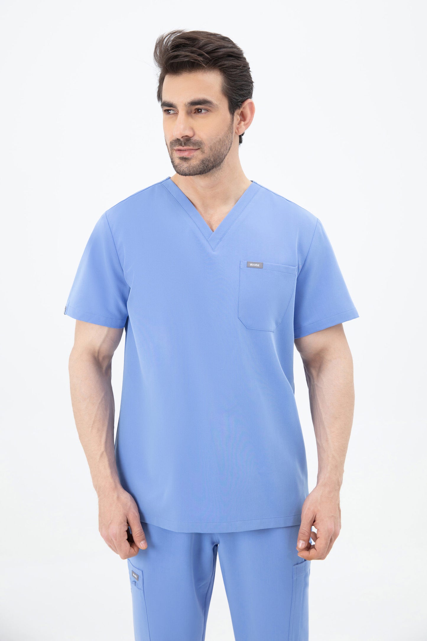 Aka V Neck One Pocket Scrub Mens