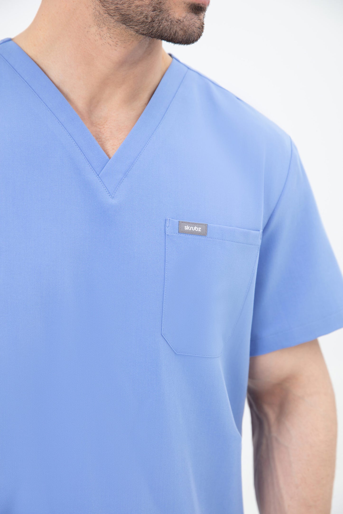Aka V Neck One Pocket Scrub Mens