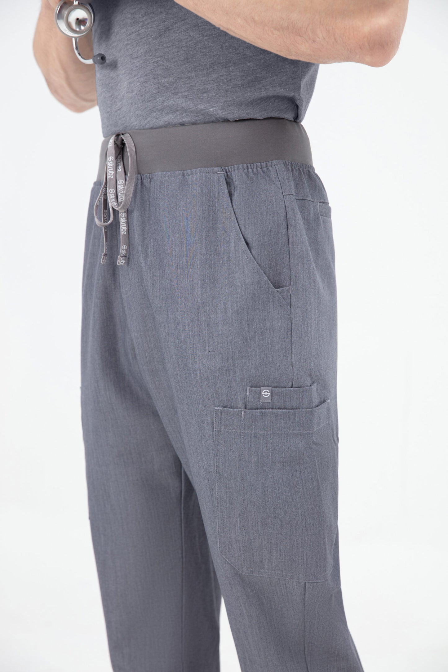 Shiro Yoga Waist 10 pocket Jogger Scrub Pants Mens Graphite grey