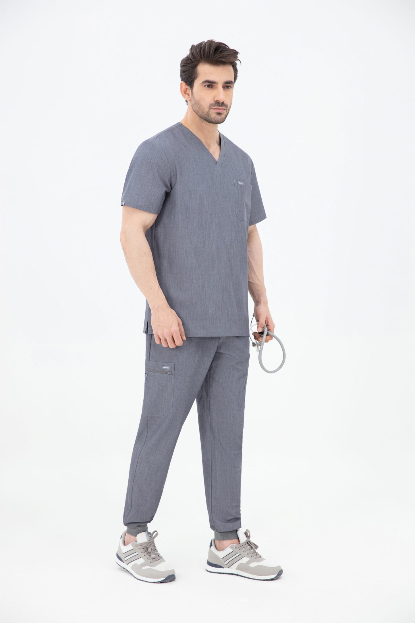 Shiro Yoga Waist 10 pocket Jogger Scrub Pants Mens Graphite grey