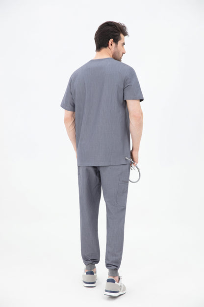 Aka V Neck One Pocket Scrub Mens