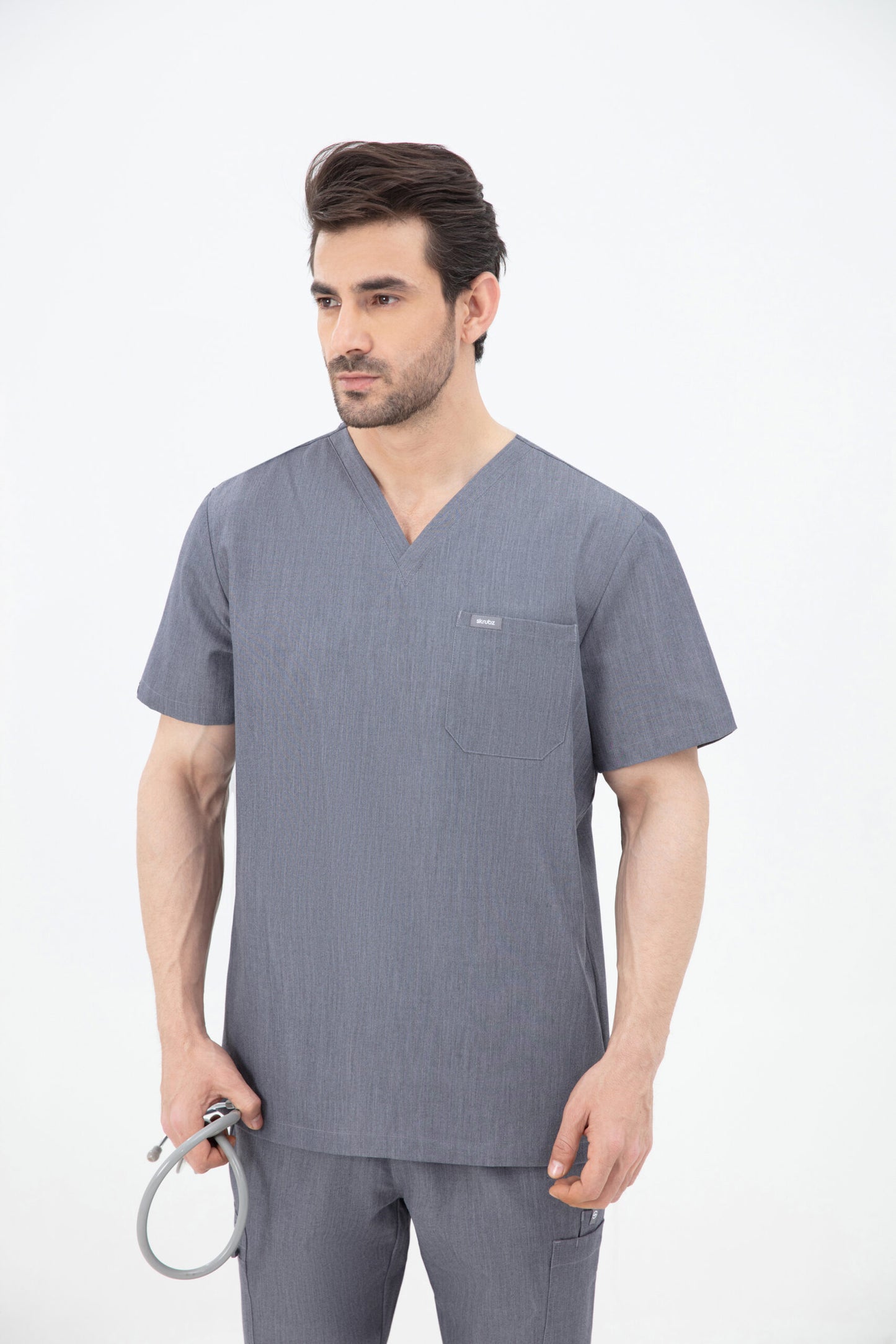 Aka V Neck One Pocket Scrub Mens