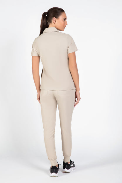 Kiro Side Pocket Zip Neck Top Womens