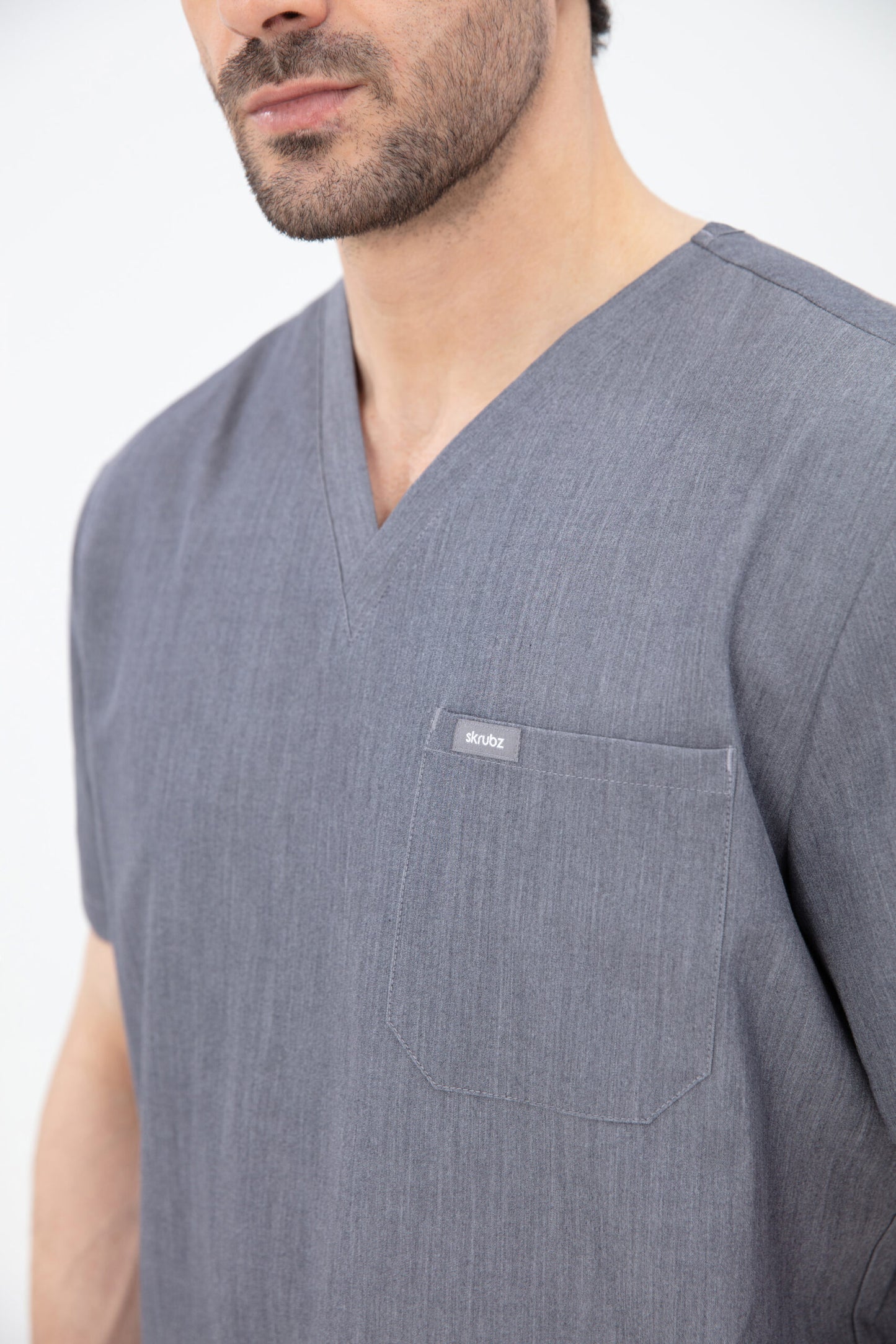 Aka V Neck One Pocket Scrub Mens