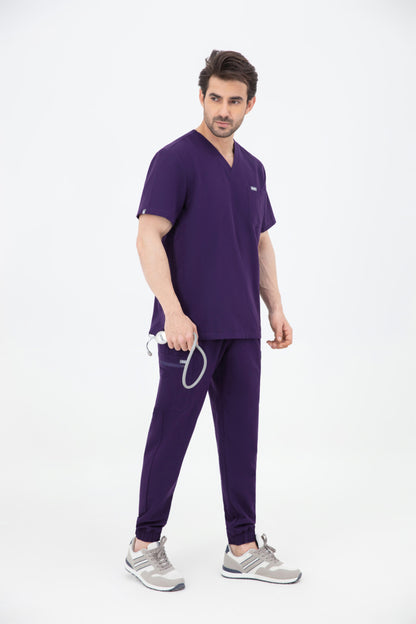 Aka V Neck One Pocket Scrub Mens