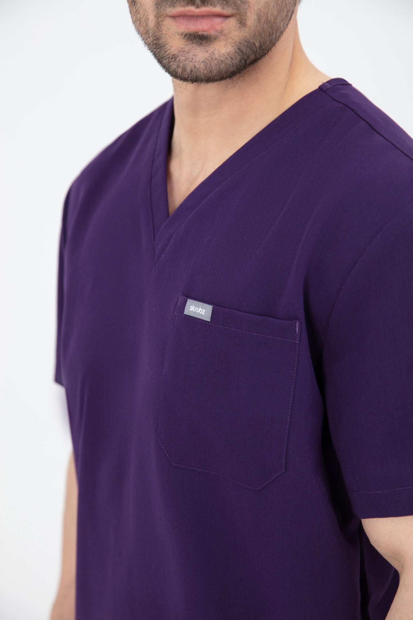 Aka V Neck One Pocket Scrub Mens