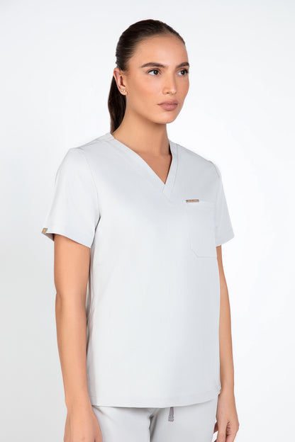 Kaizen V Neck One Pocket Scrub Top Womens