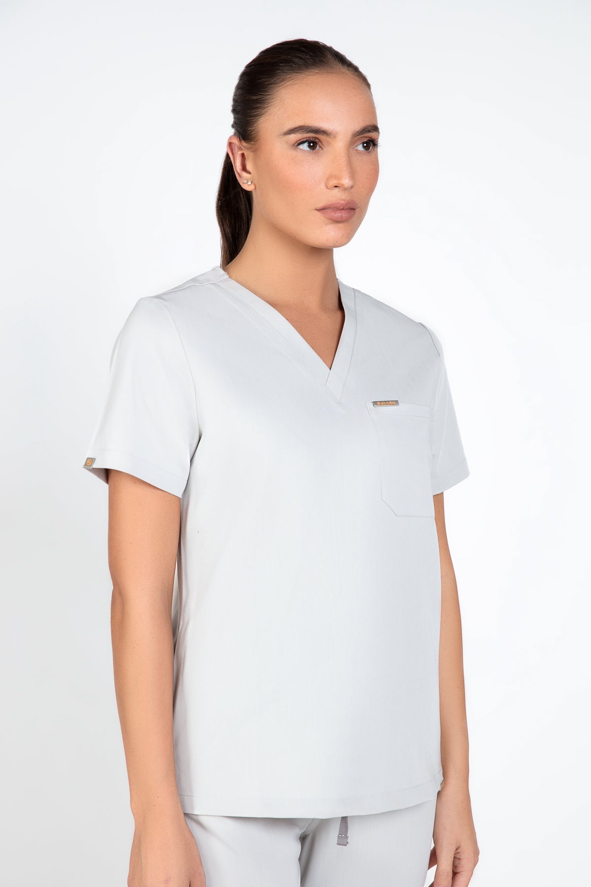 Kaizen V Neck One Pocket Scrub Top Womens