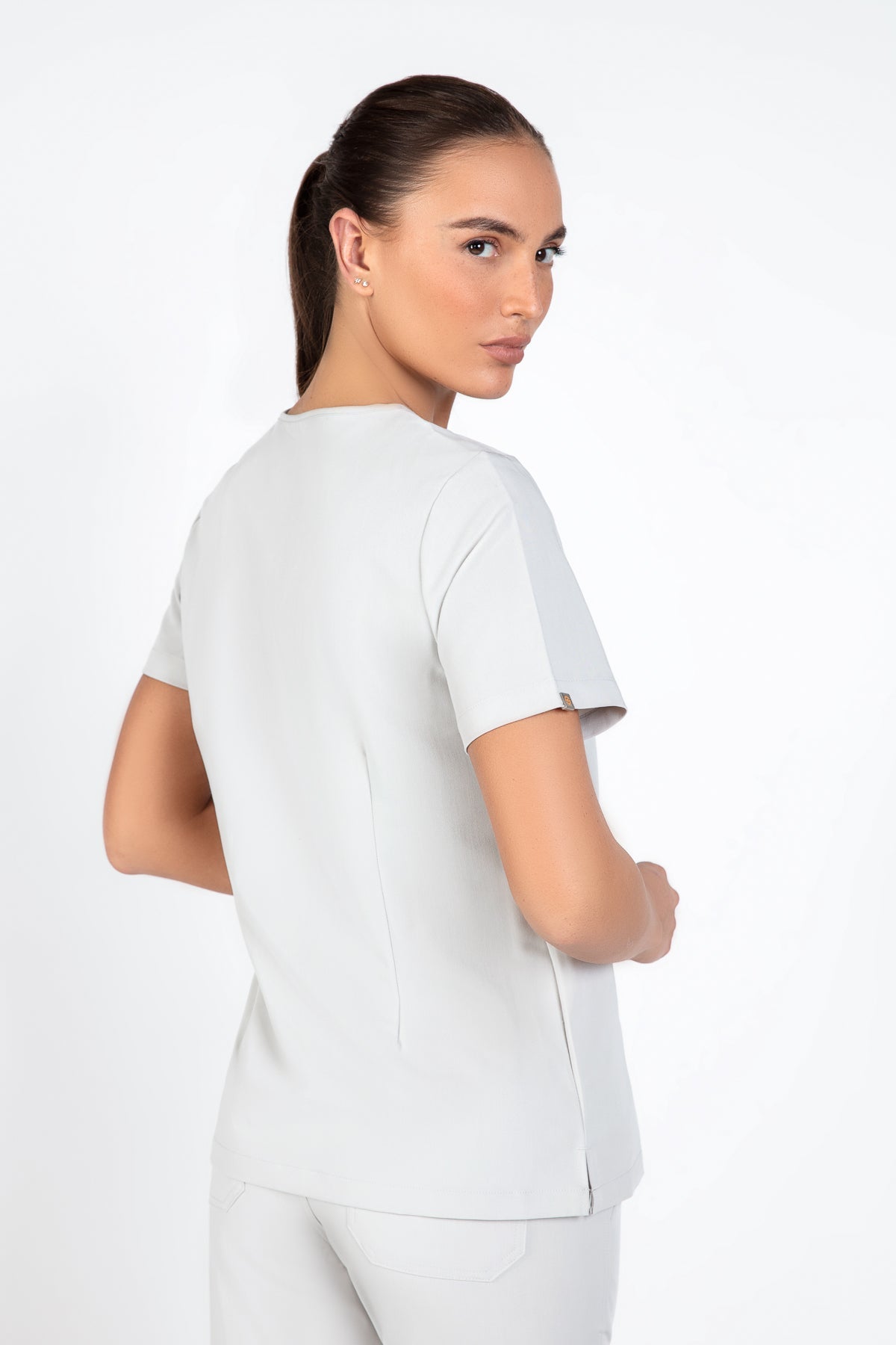 Kaizen V Neck One Pocket Scrub Top Womens