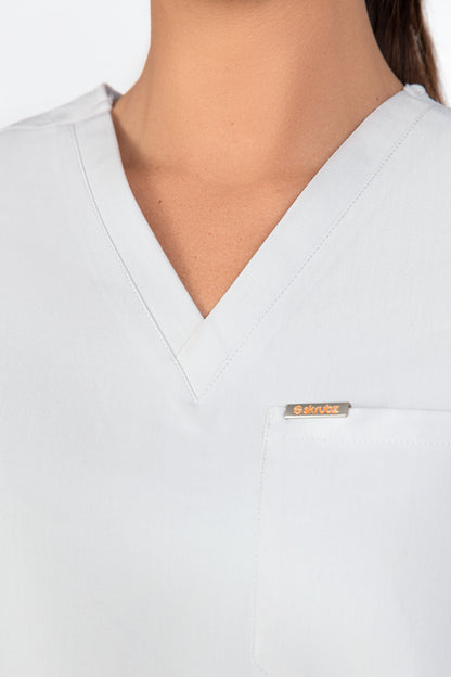 Kaizen V Neck One Pocket Scrub Top Womens