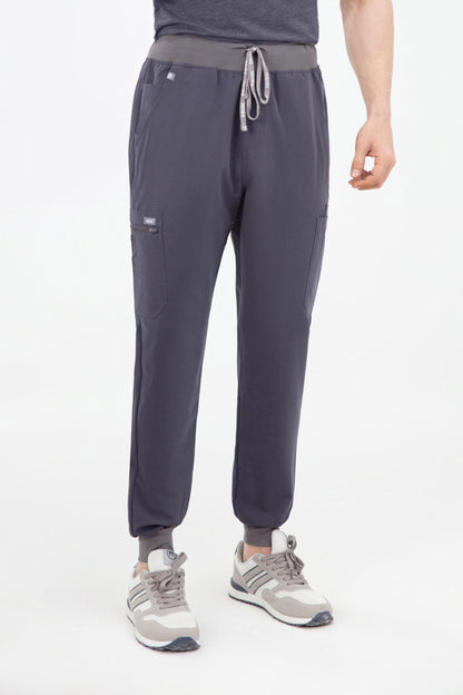 Shiro Yoga Waist 10 pocket Jogger Scrub Pants Mens  GREY