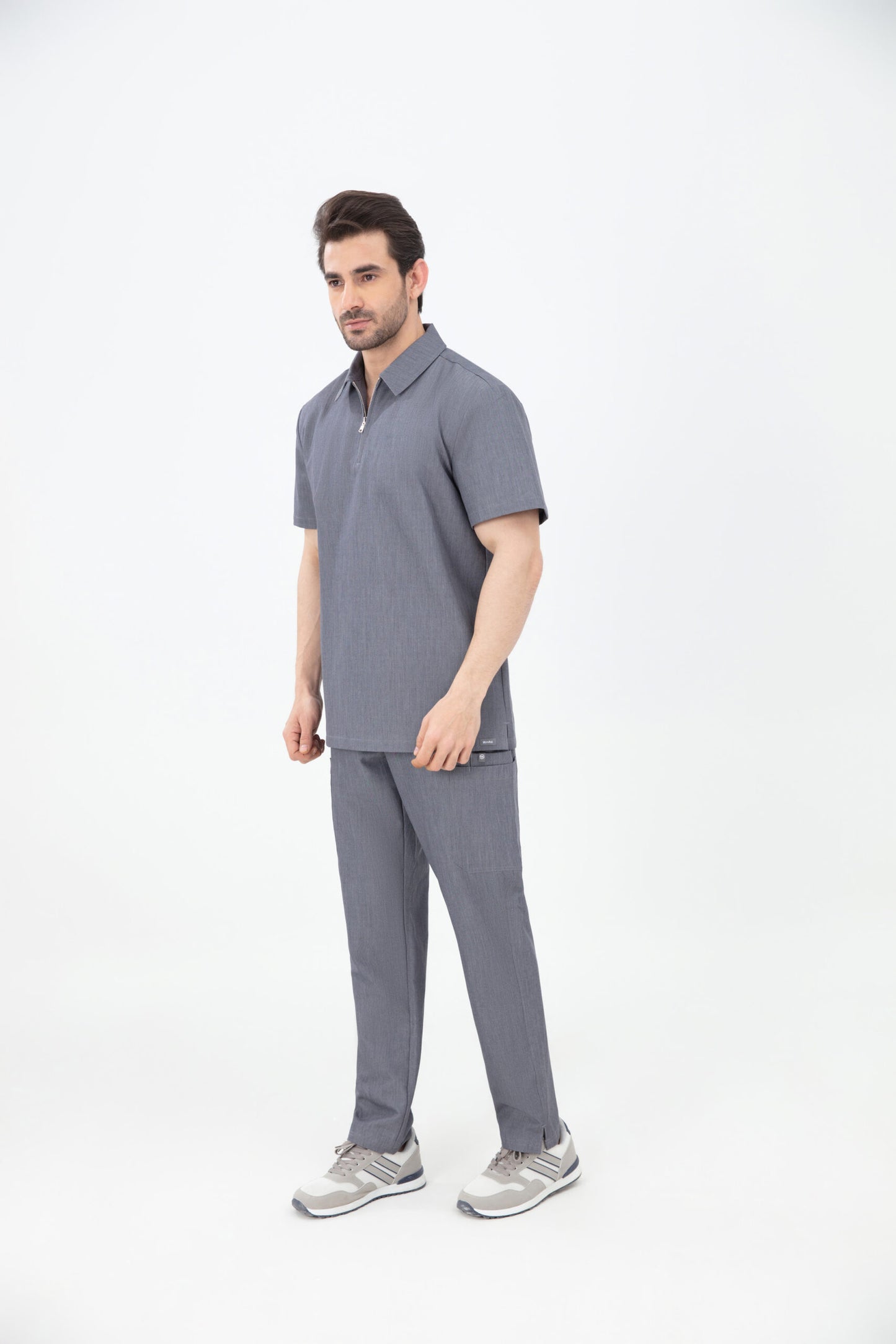 Kiro Zip Neck Polo Scrub Mens