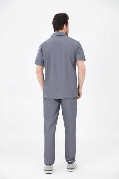 Kiro Zip Neck Polo Scrub Mens