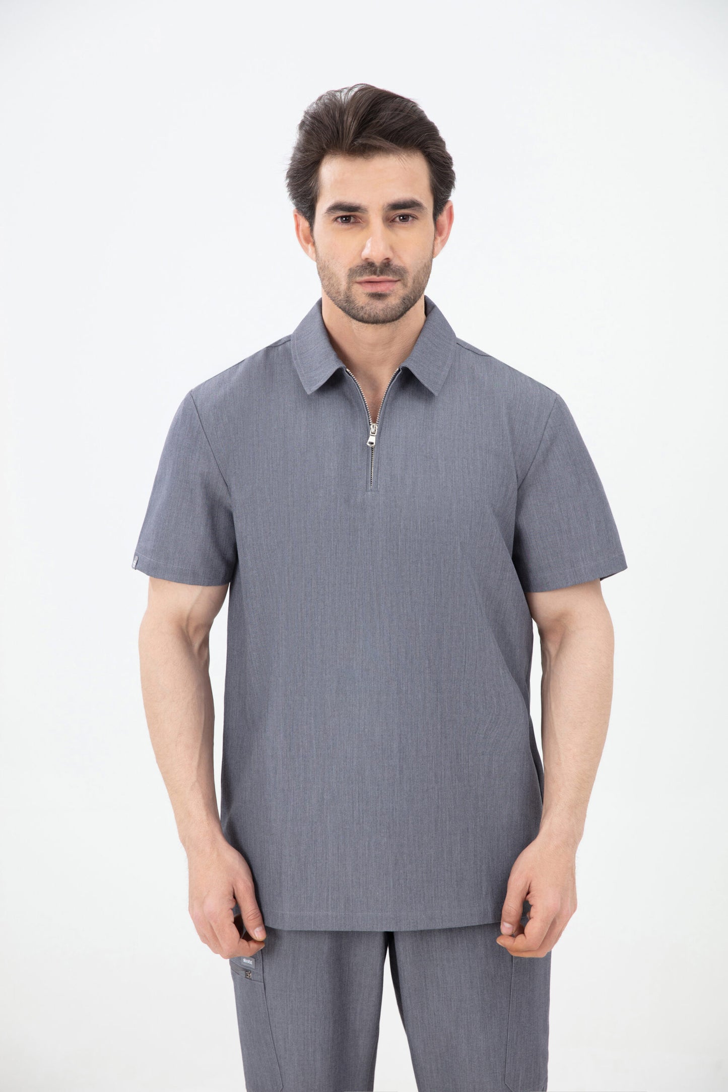 Kiro Zip Neck Polo Scrub Mens