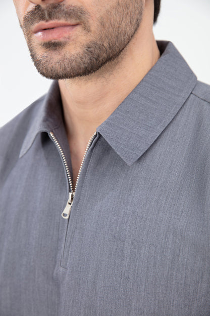 Kiro Zip Neck Polo Scrub Mens