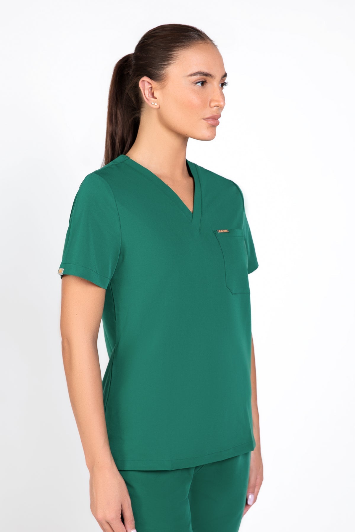 Kaizen V Neck One Pocket Scrub Top Womens
