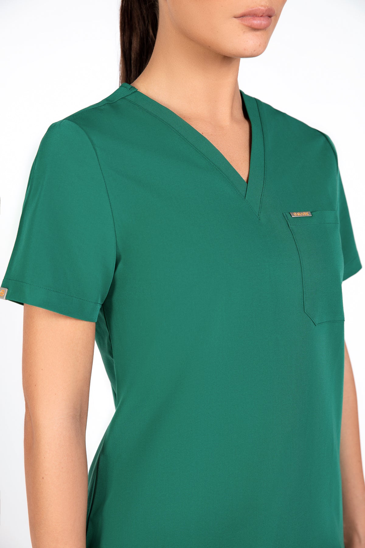 Kaizen V Neck One Pocket Scrub Top Womens