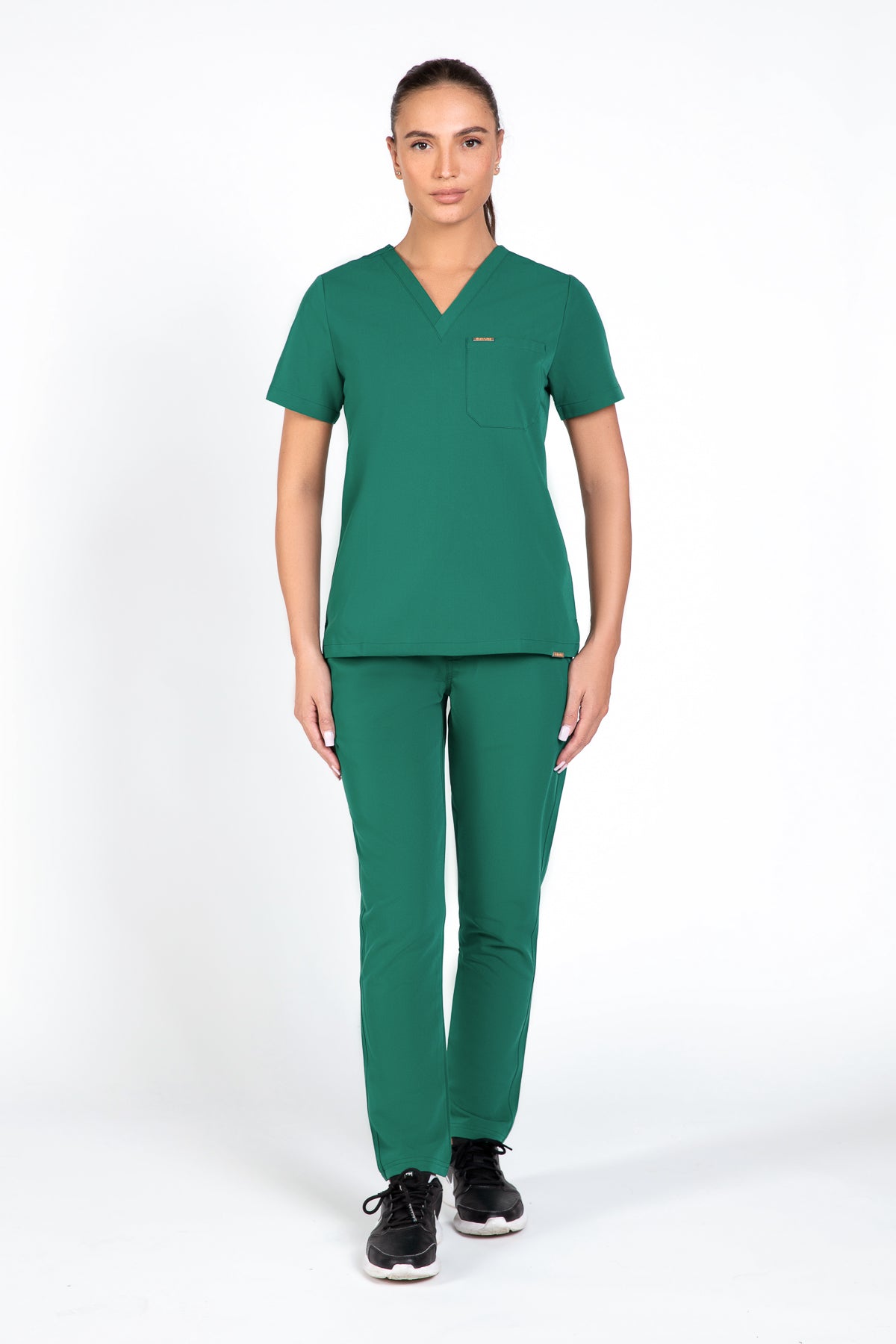 Kaizen V Neck One Pocket Scrub Top Womens