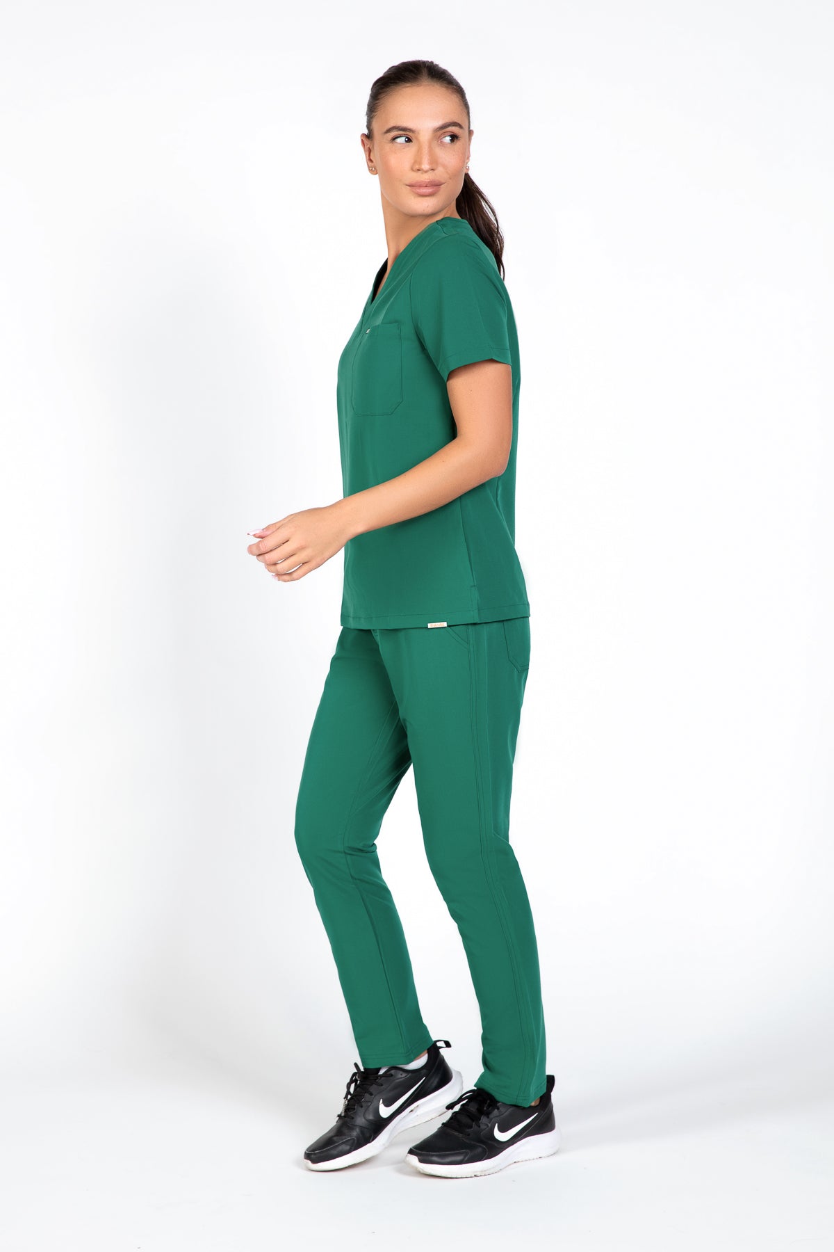 Kaizen V Neck One Pocket Scrub Top Womens