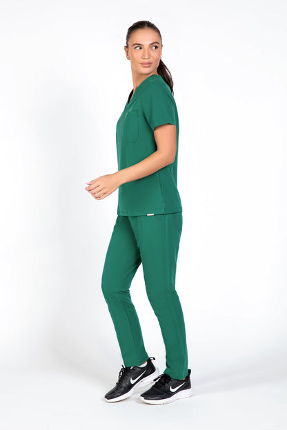 Kaizen V Neck One Pocket Scrub Top Womens