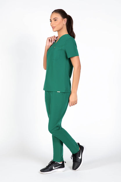 Kaizen V Neck One Pocket Scrub Top Womens