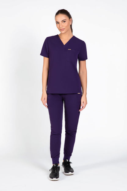 Kaizen V Neck One Pocket Scrub Top Womens