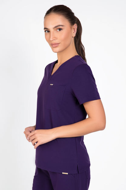 Kaizen V Neck One Pocket Scrub Top Womens