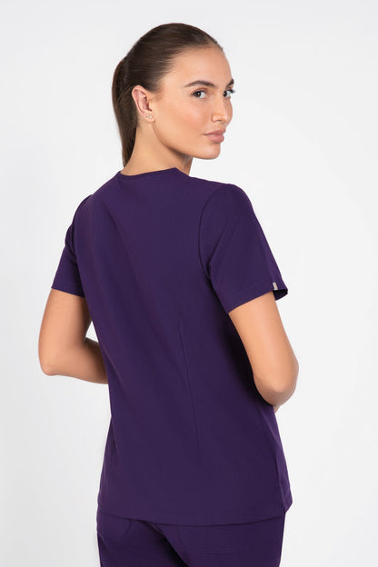 Kaizen V Neck One Pocket Scrub Top Womens