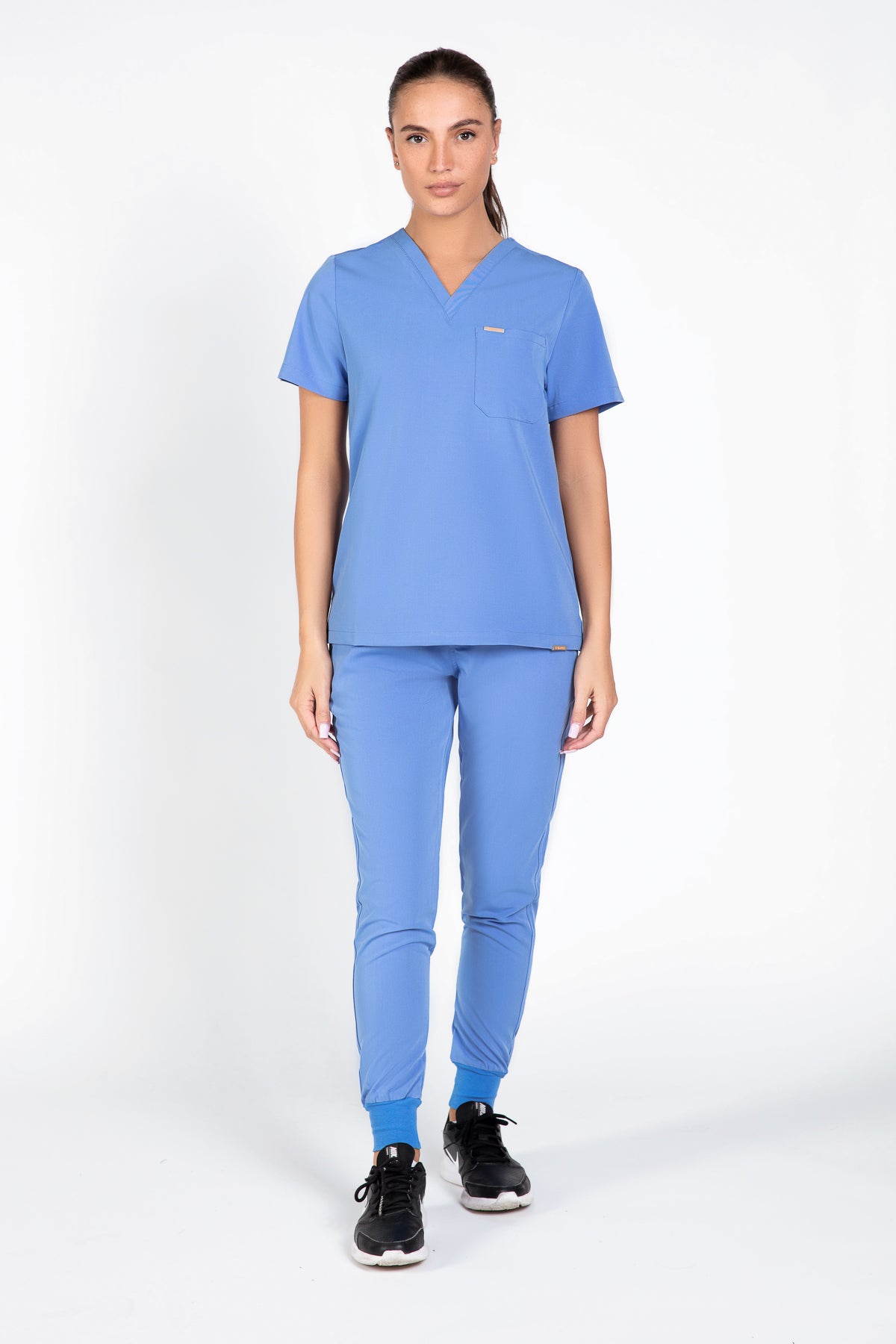 Kaizen V Neck One Pocket Scrub Top Womens