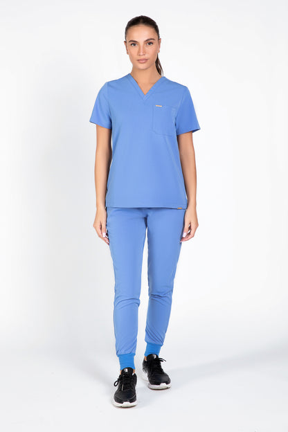 Kaizen V Neck One Pocket Scrub Top Womens