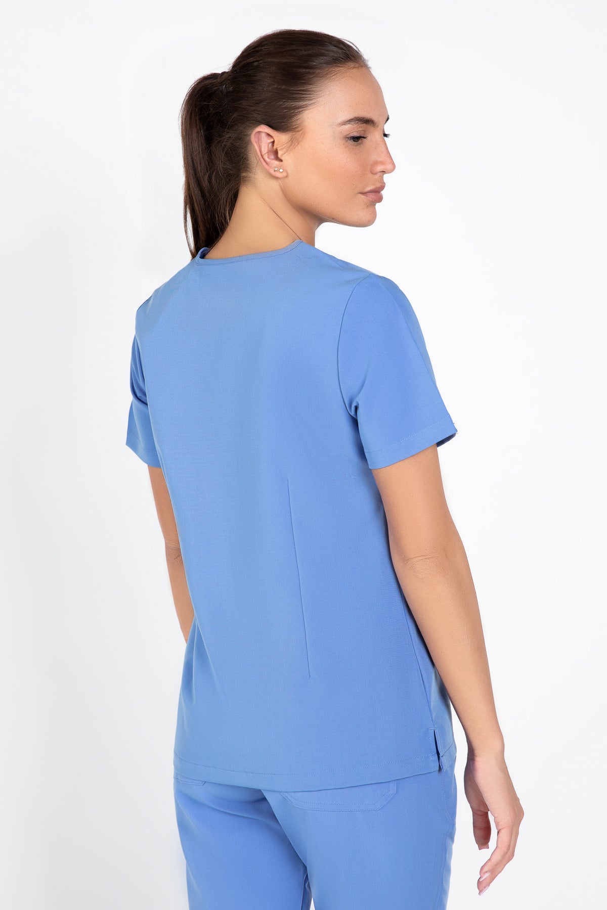 Kaizen V Neck One Pocket Scrub Top Womens