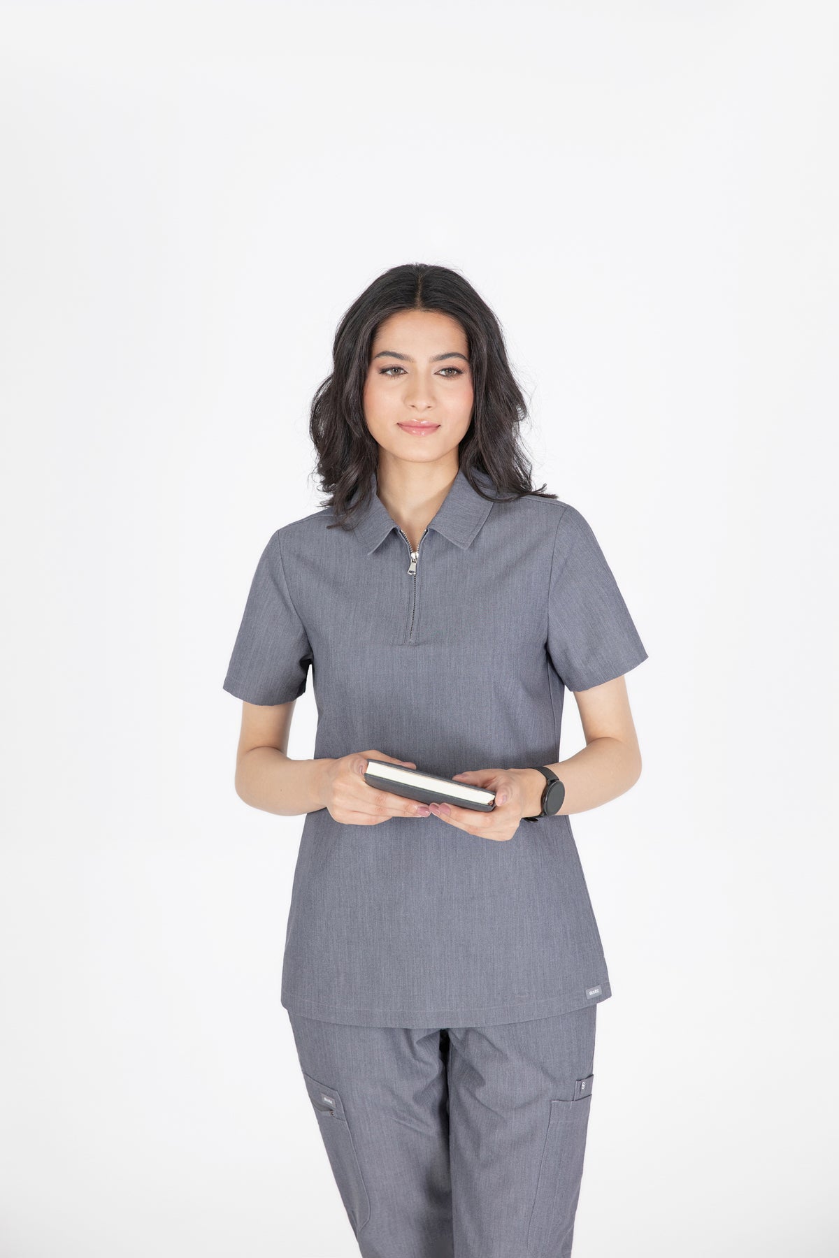 Kiro Zip Neck Polo Scrub womens