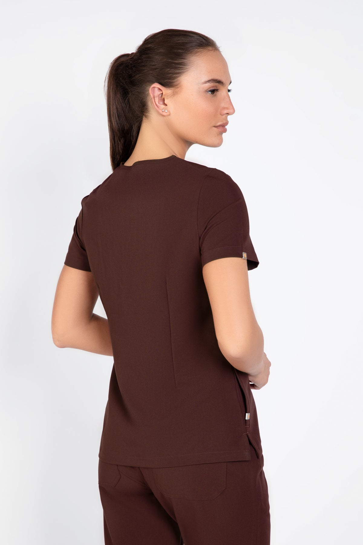 Tasca Women's V Neck Four pockets Scrub With Invisible Side Pockets