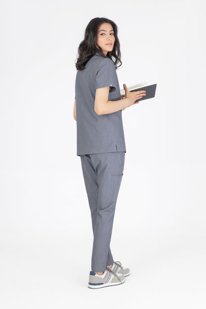 Kiro Zip Neck Polo Scrub womens