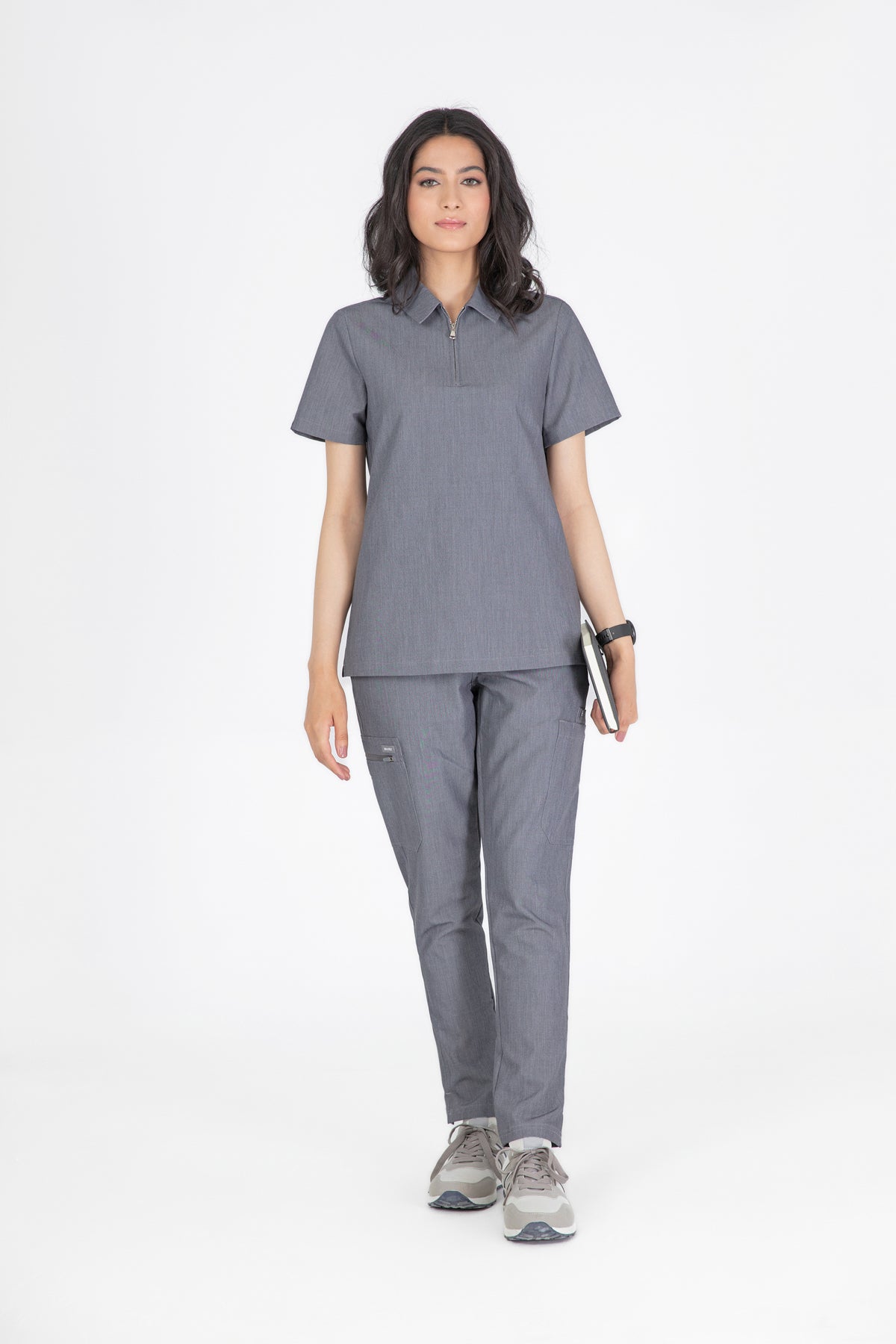 Kiro Zip Neck Polo Scrub womens