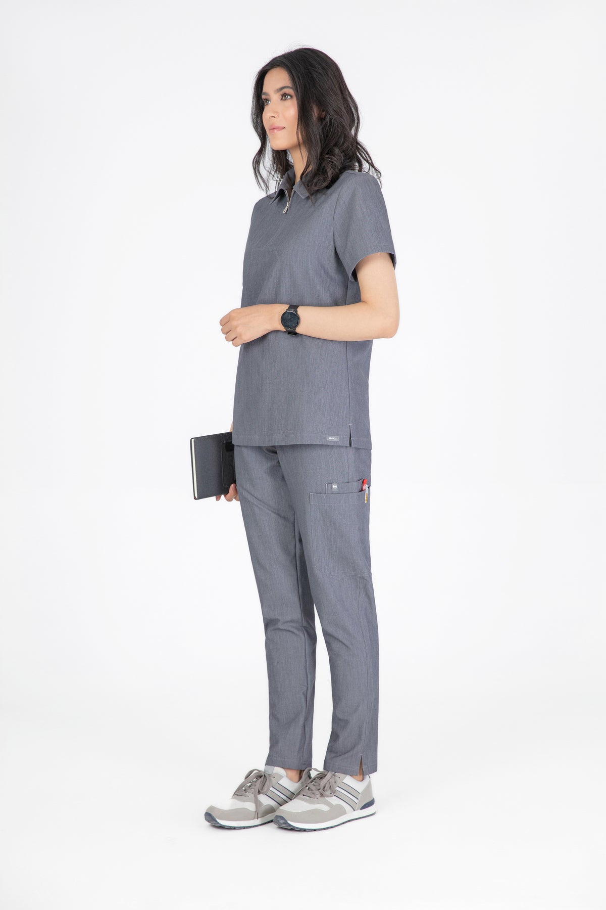 Kiro Zip Neck Polo Scrub womens
