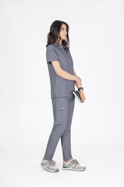 Kiro Zip Neck Polo Scrub womens
