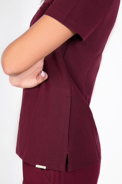 Tasca Women's V Neck Four pockets Scrub With Invisible Side Pockets