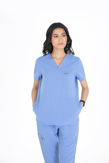 Kuro V Neck Four pockets Scrub With Invisible Side Pockets Women's