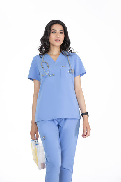 Kuro V Neck Four pockets Scrub With Invisible Side Pockets Women's