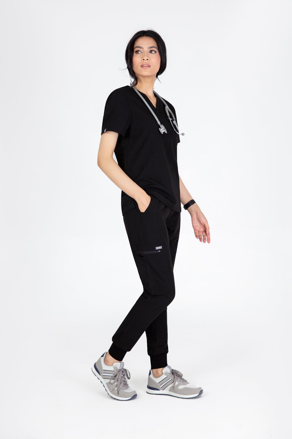 Aka V Neck One Pocket Scrub Womens