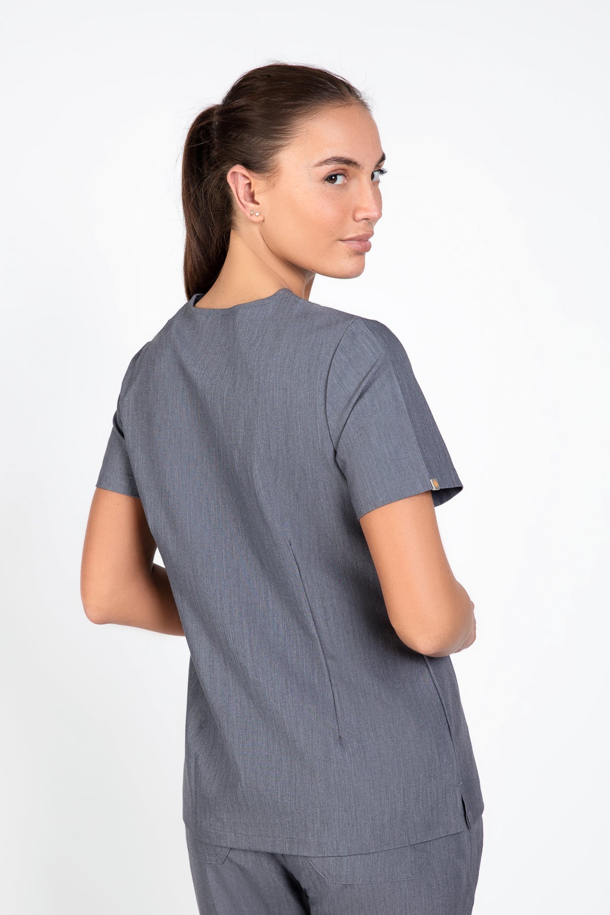 Kaizen V Neck One Pocket Scrub Top Womens