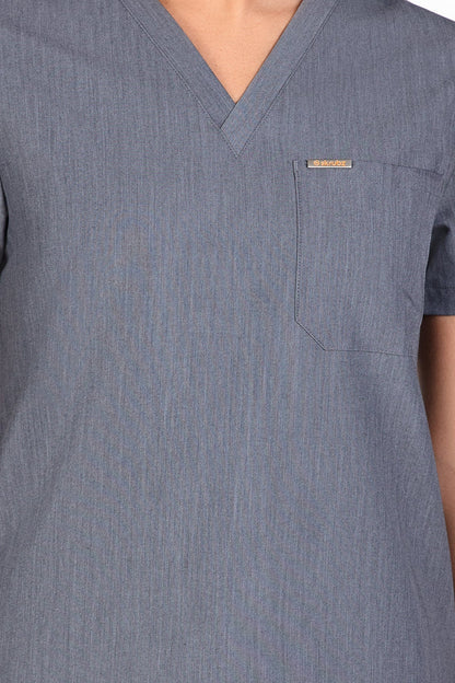 Kaizen V Neck One Pocket Scrub Top Womens