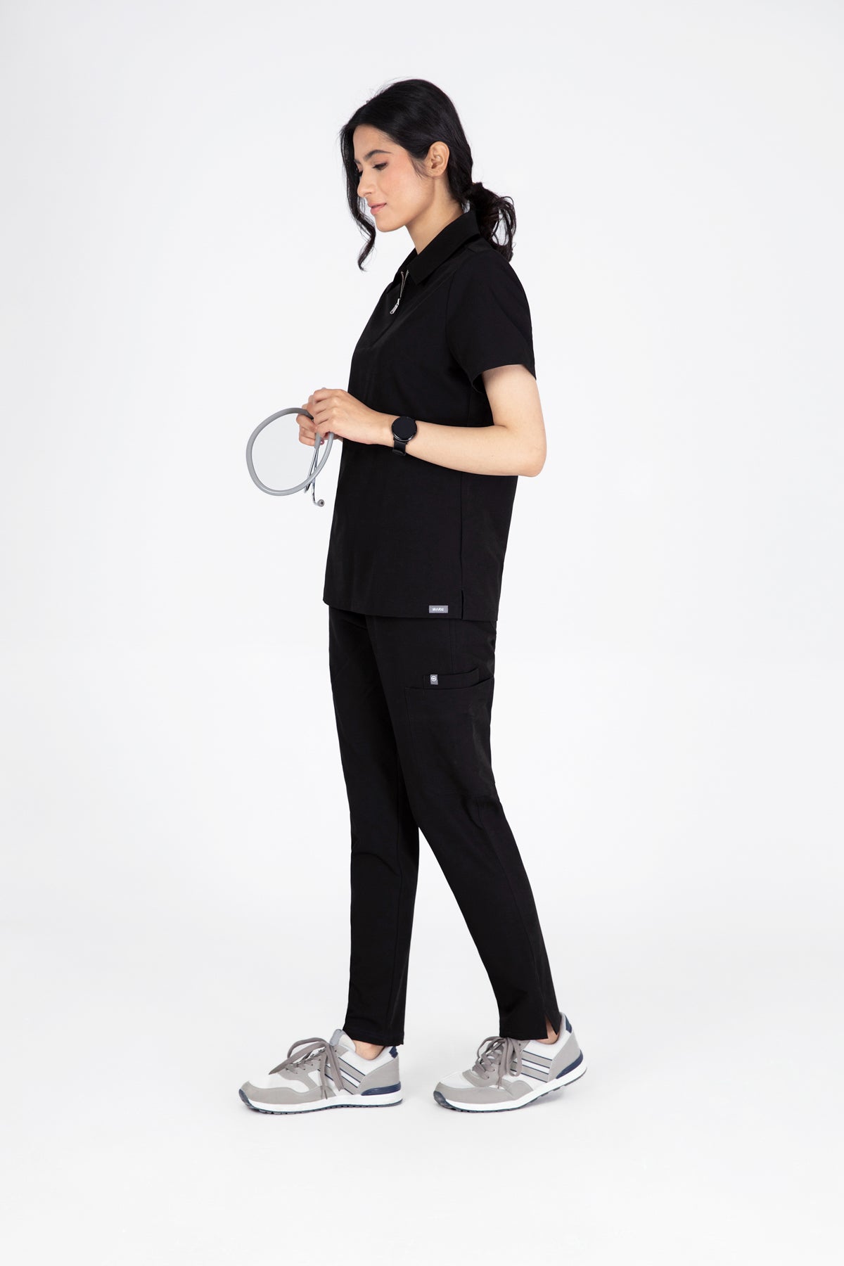 Kiro Zip Neck Polo Scrub womens