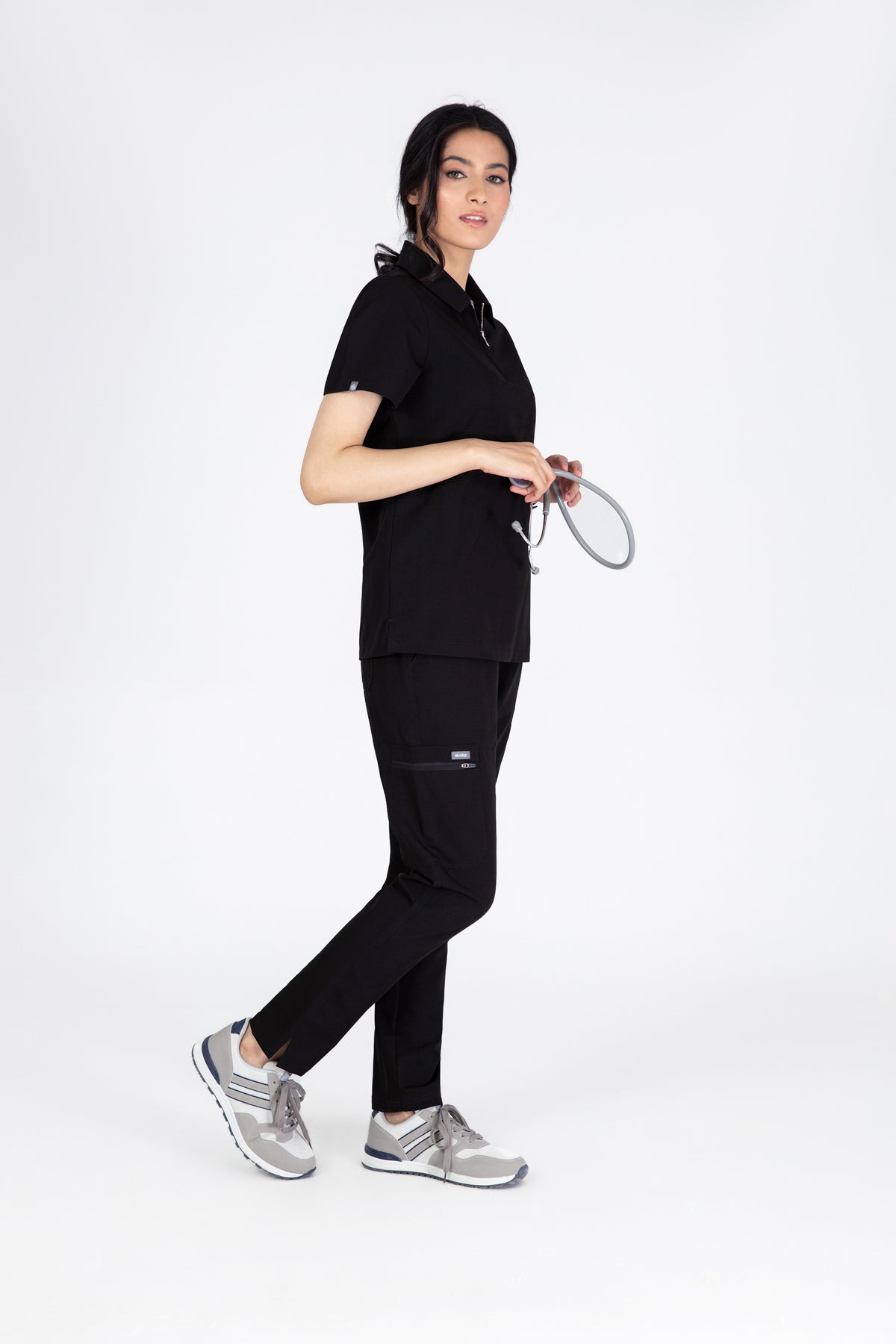 Kiro Zip Neck Polo Scrub womens