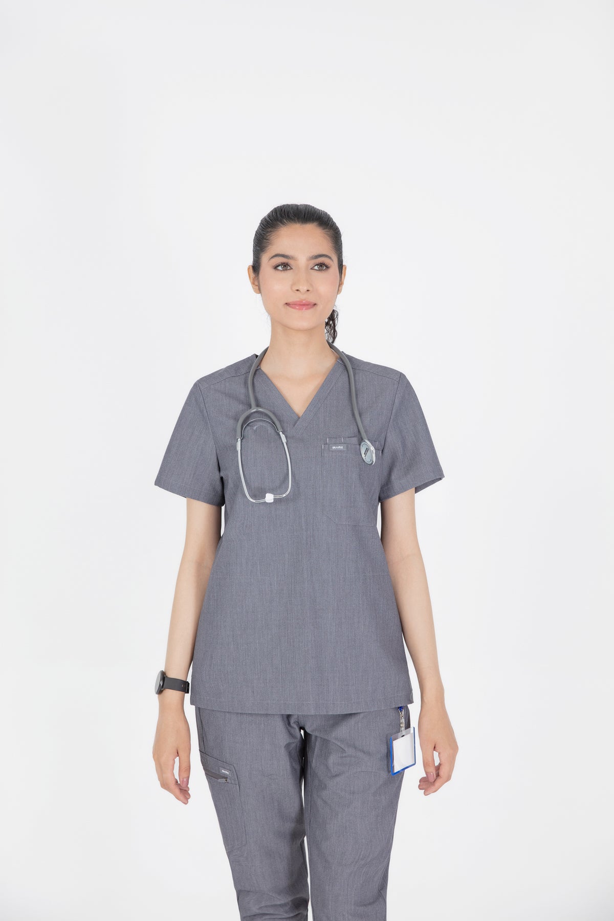 Kuro V Neck Four pockets Scrub With Invisible Side Pockets Women's