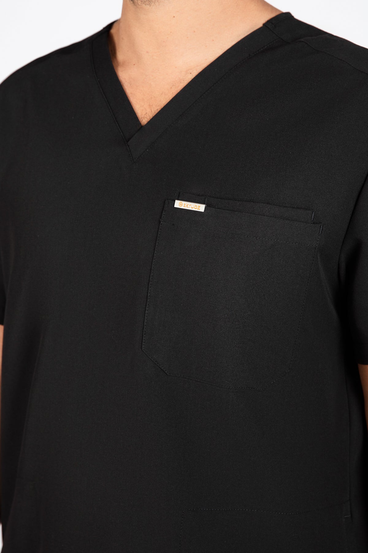 Tasca Men's V Neck Four pockets Scrub With Invisible Side Pockets