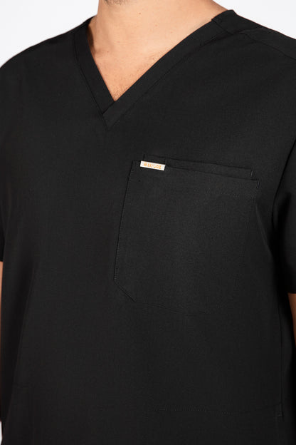 Tasca Men's V Neck Four pockets Scrub With Invisible Side Pockets
