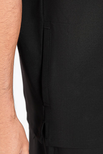 Tasca Men's V Neck Four pockets Scrub With Invisible Side Pockets