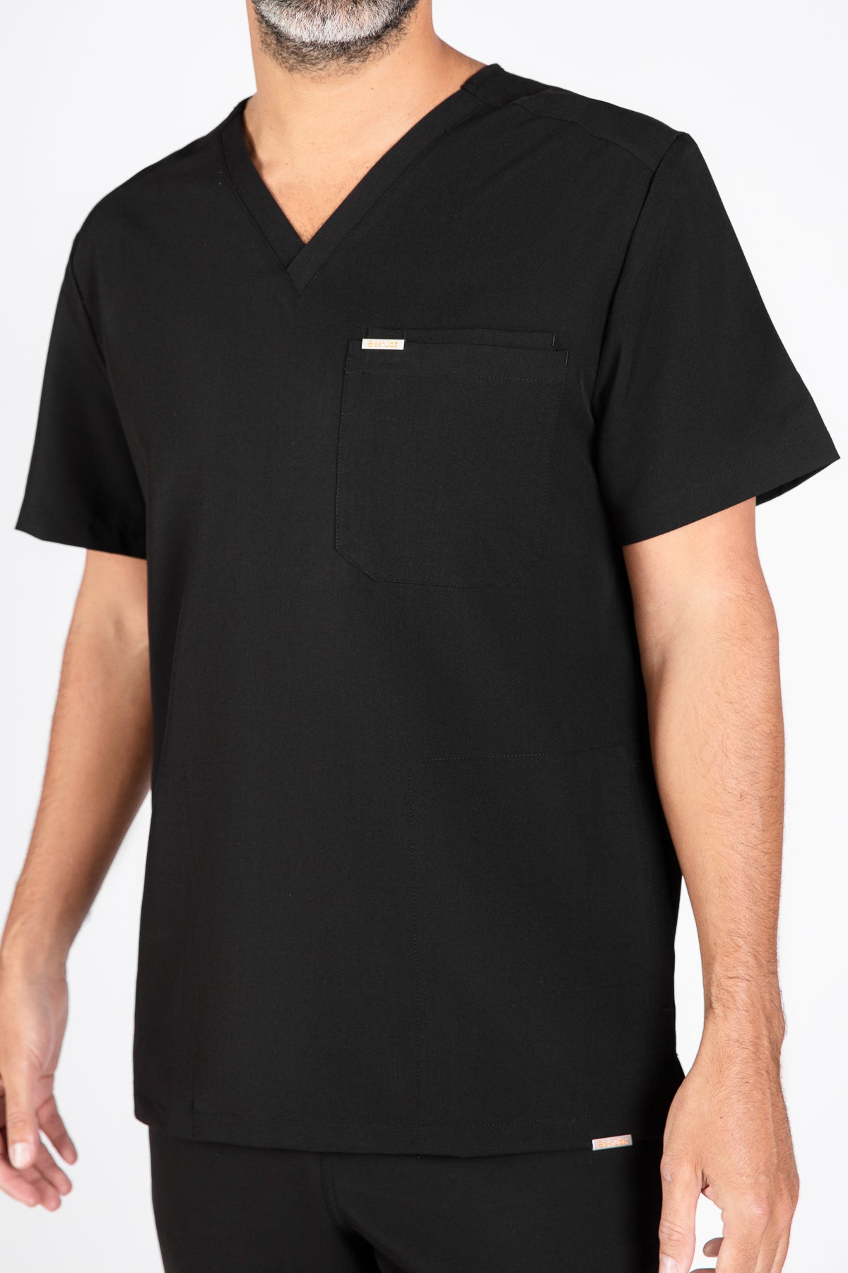 Tasca Men's V Neck Four pockets Scrub With Invisible Side Pockets
